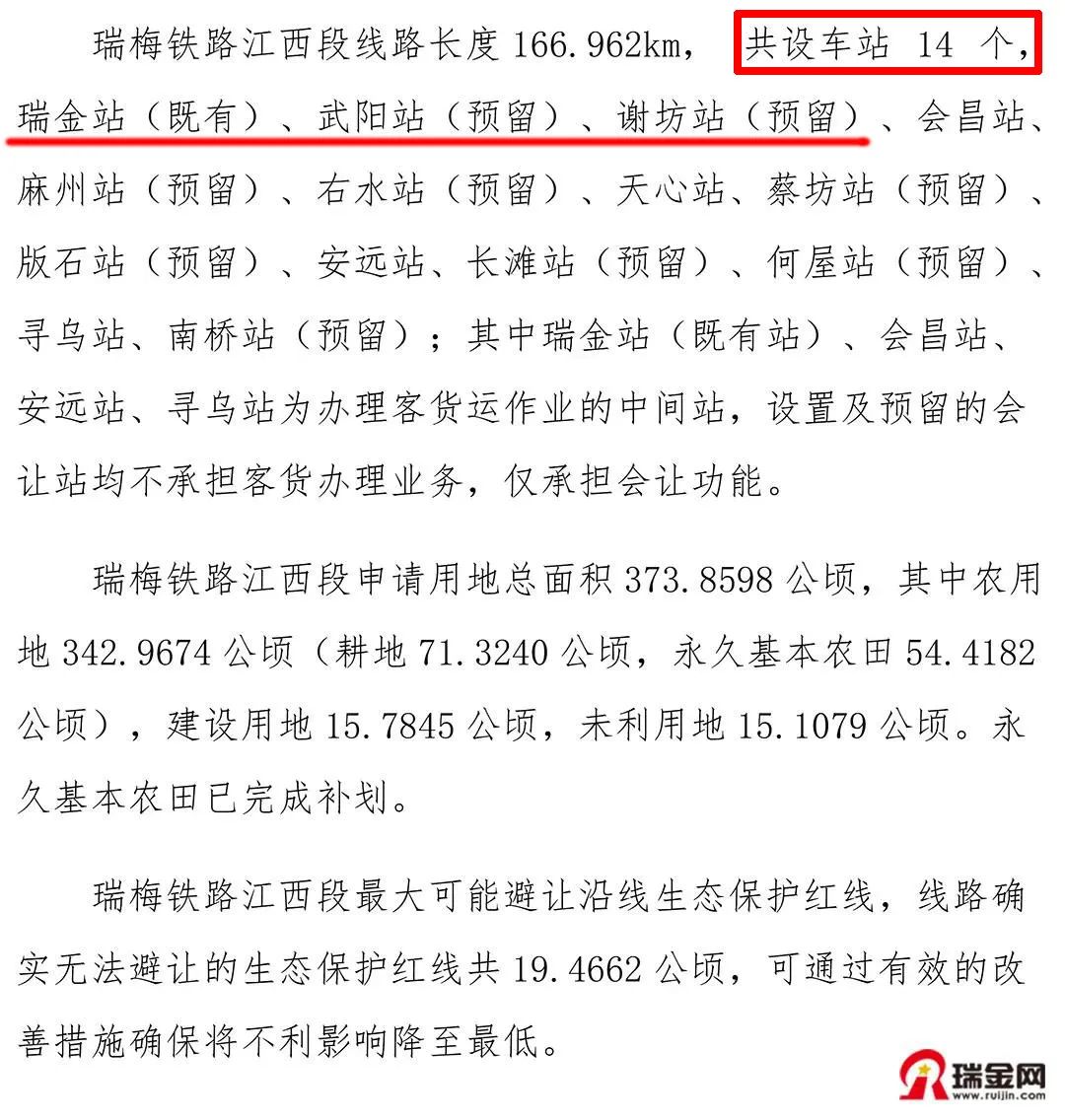 瑞梅铁路选址公示来了!